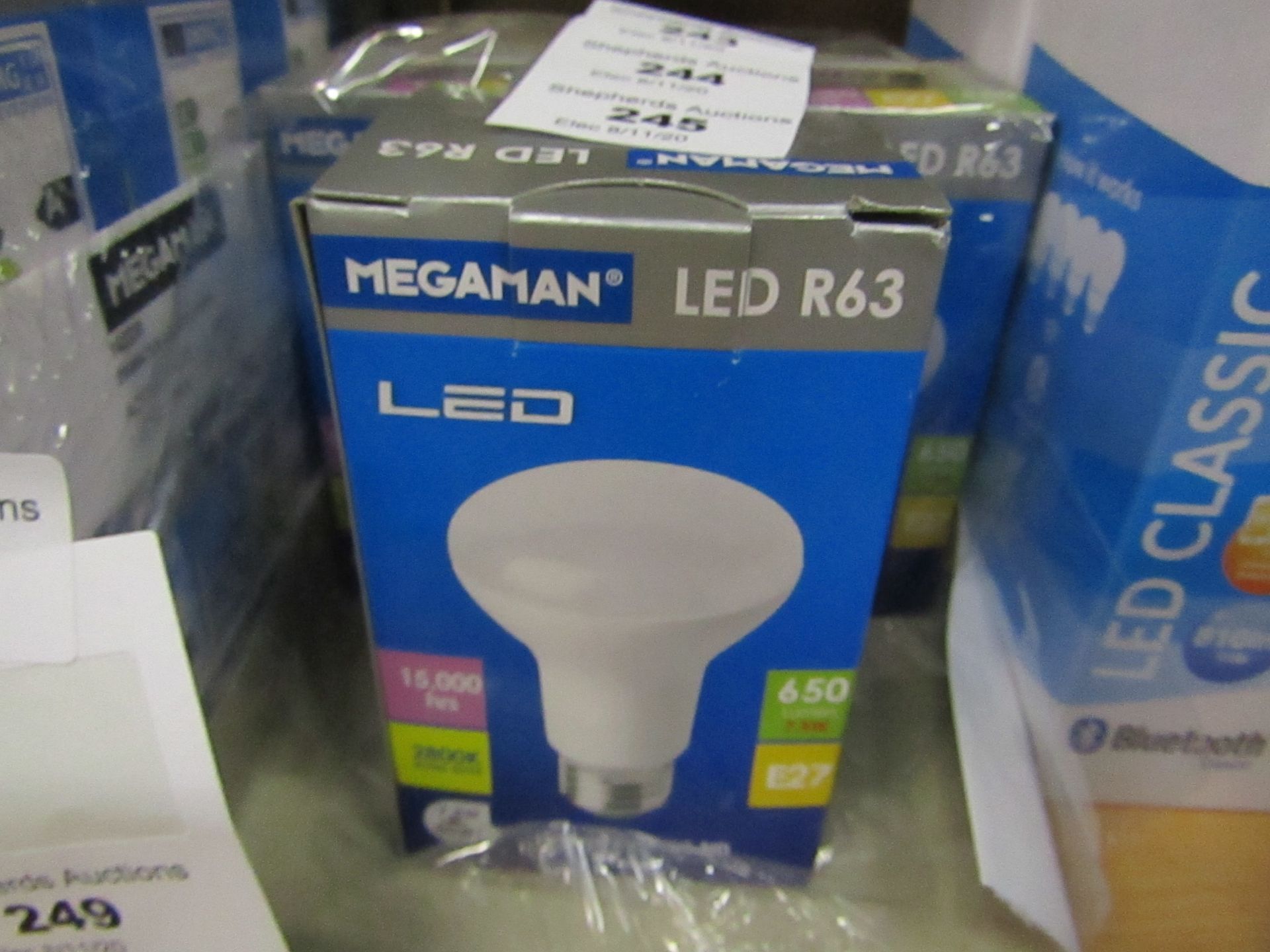 Megaman LED R63 bulb, new and boxed. E27 / 15,000Hrs / 650 Lumen