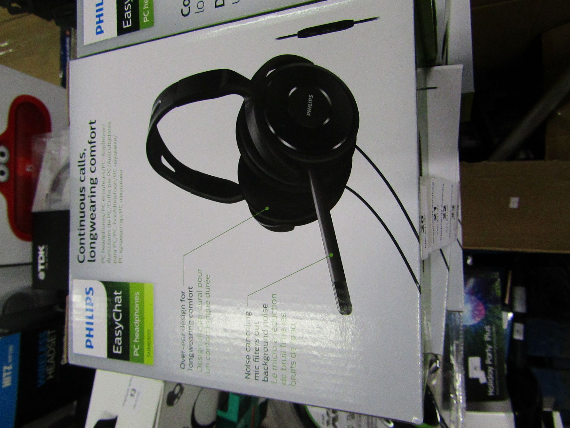 Phillips Easy Chat PC headphones, new and boxed