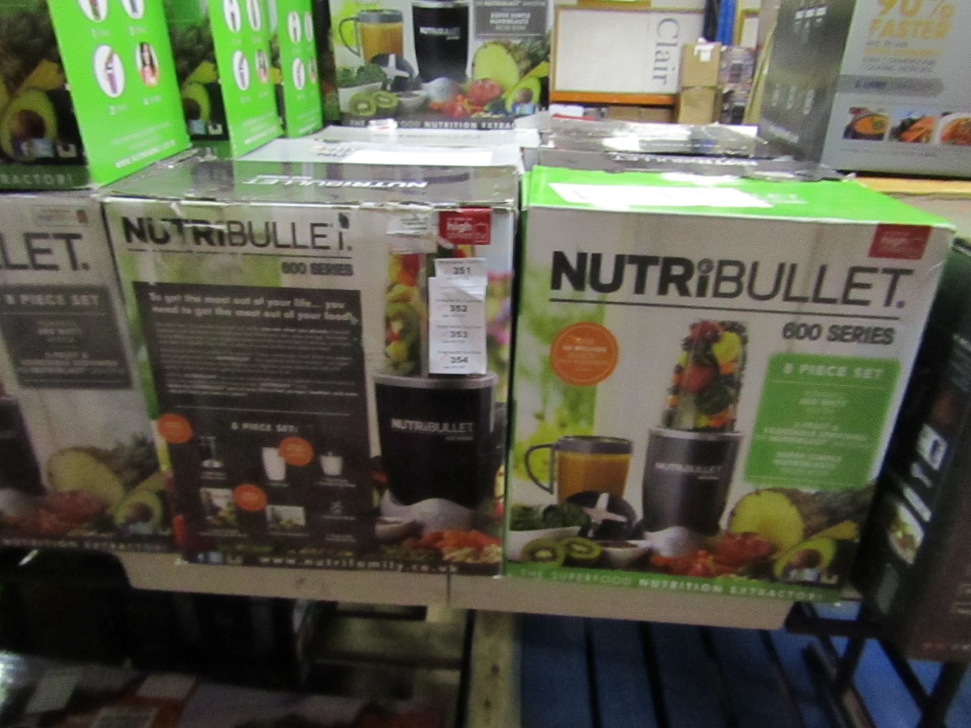 | 2X | NUTRI BULLET 600 SERIES | UNCHECKED AND BOXED | NO ONLINE RE-SALE | SKU C5060191462198 |