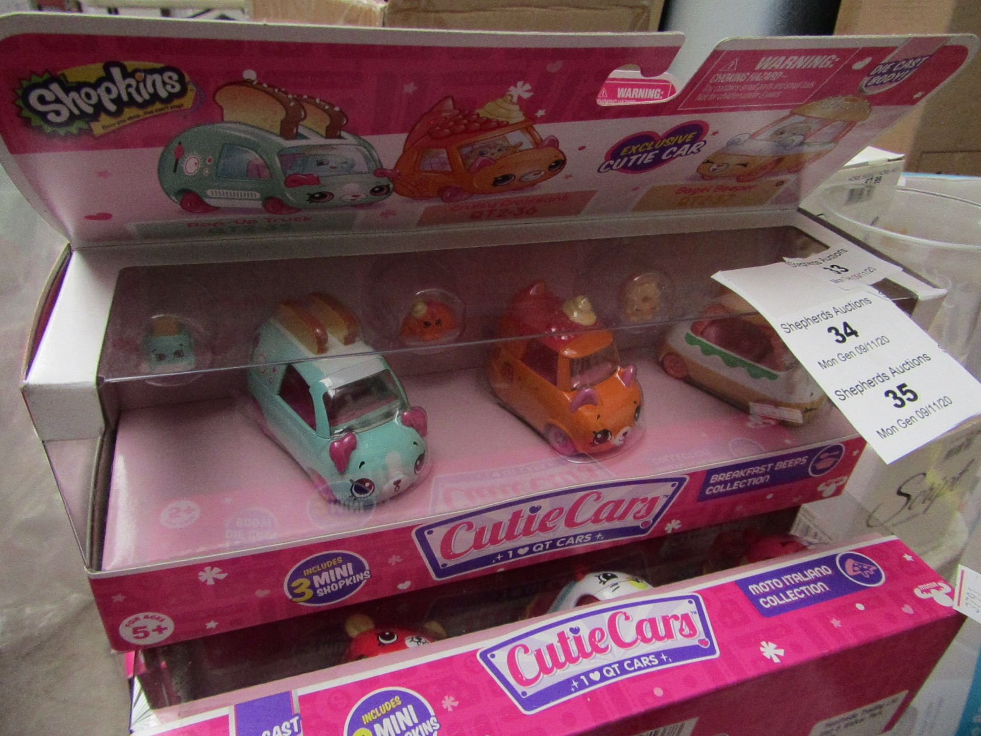 2x Shopkins - Cutie Cars (Breakfast Beep Collection) - All Packaged.