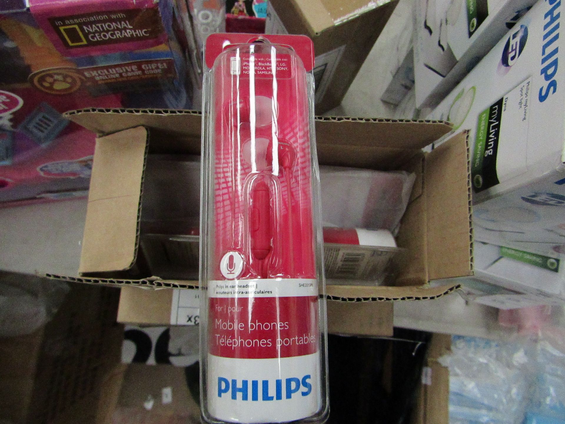 6 x Philips Earphones. Unused & Packaged