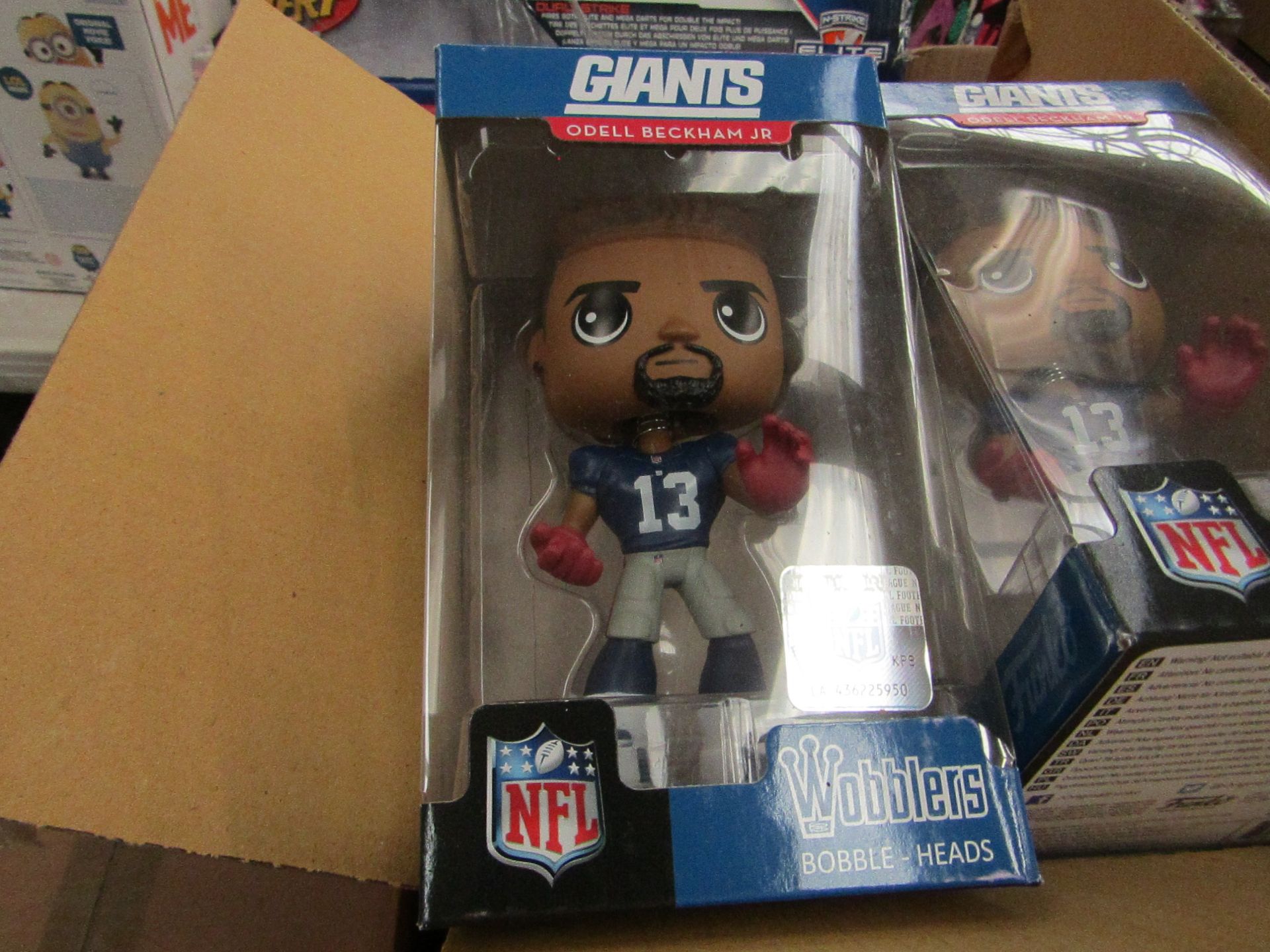 2 x Wobblers Giants Odell Beckham Figures. New & Boxed