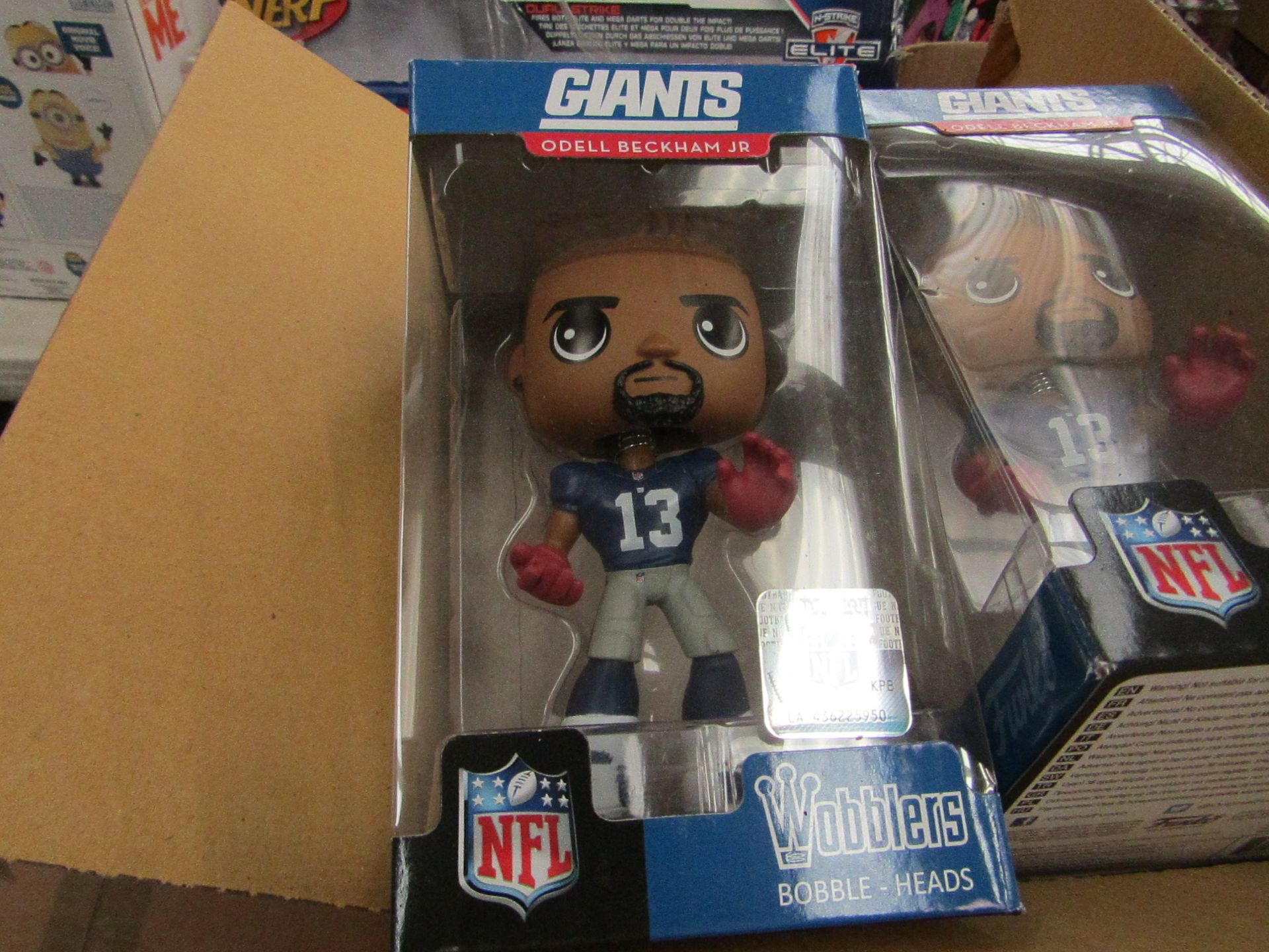 2 x Wobblers Giants Odell Beckham Figures. New & Boxed