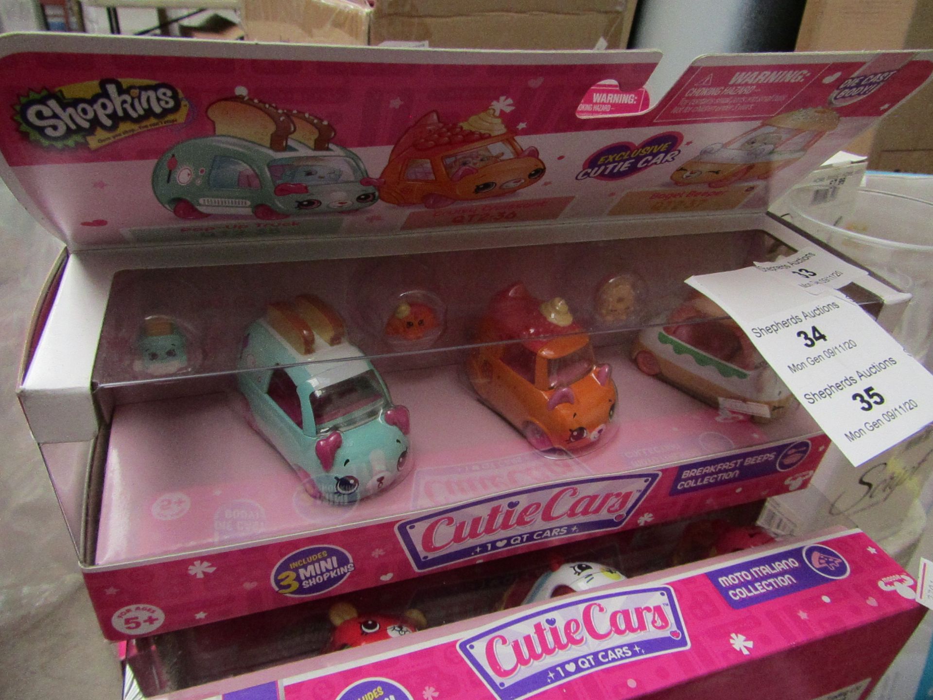 2x Shopkins - Cutie Cars (Breakfast Beep Collection) - All Packaged.