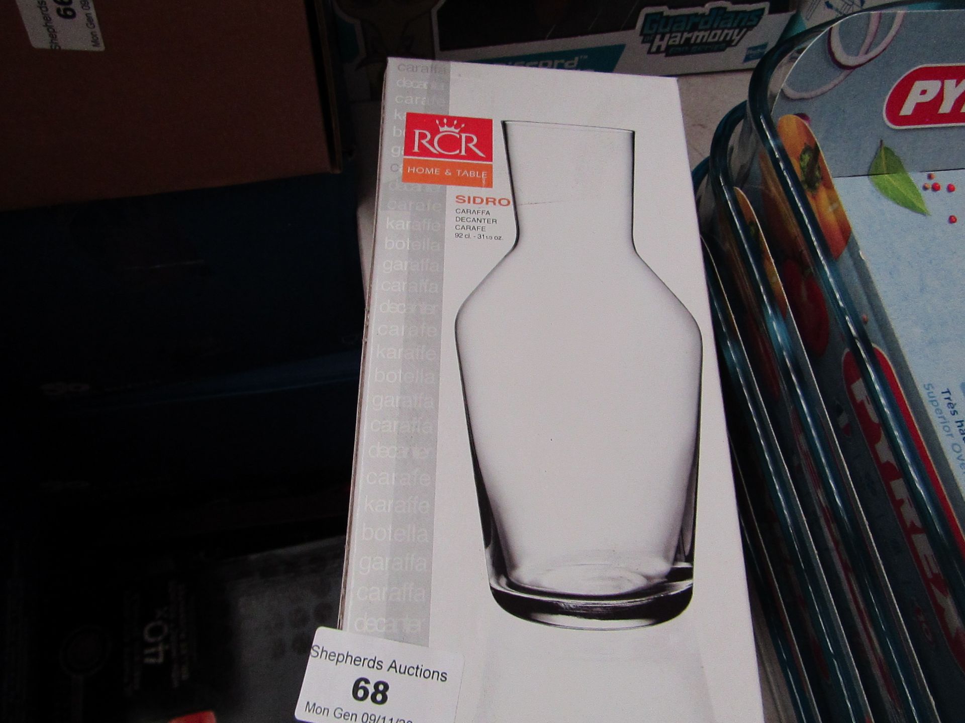 RCR - Sidro Glass Decanter 92cl - Boxed.