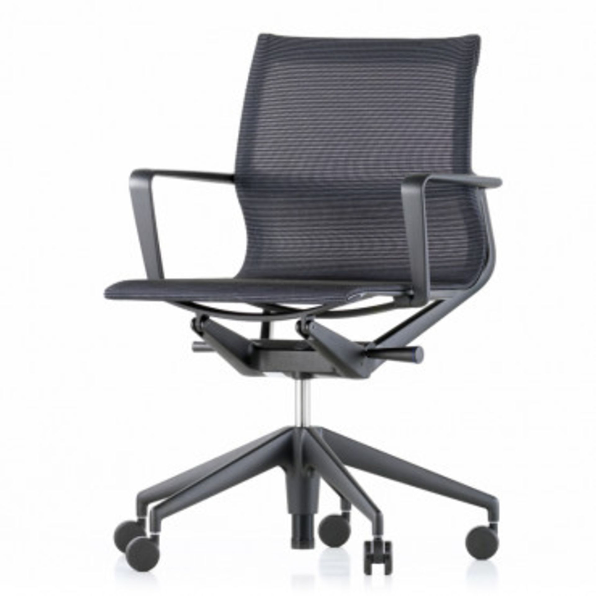 | 1 X | VITRA PYSIX FIVE STAR BASE ALUMINIUM BASE COATED IN DEEP BLACK OFFICE CHAIR | LOOKS