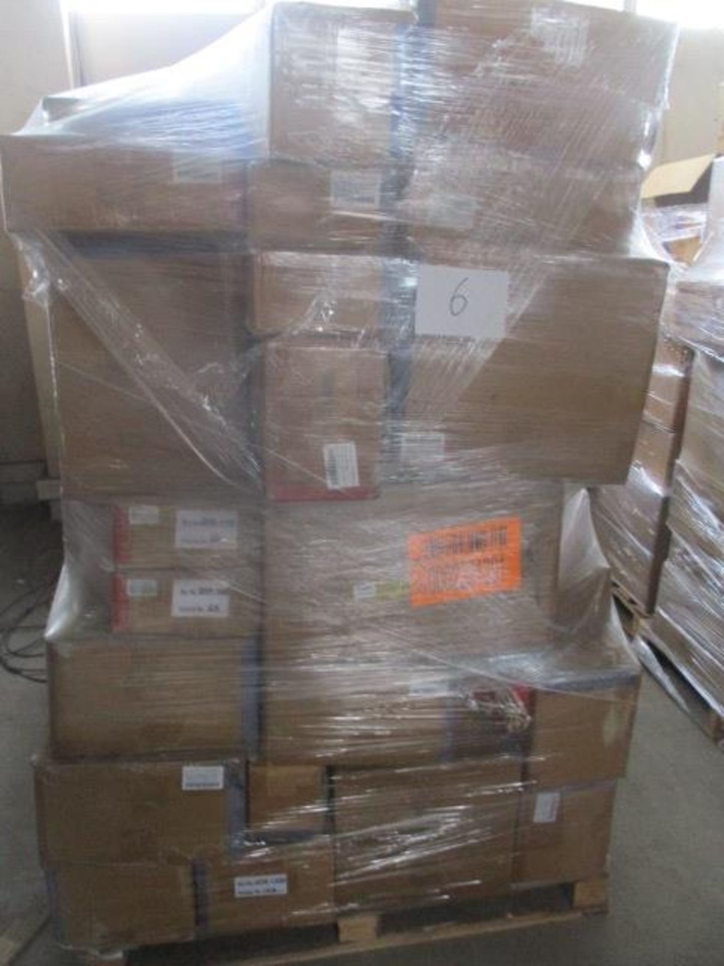 6 x Pallet as seen , will contain a variety of assorted packaging items , unmanifested . See lot 0