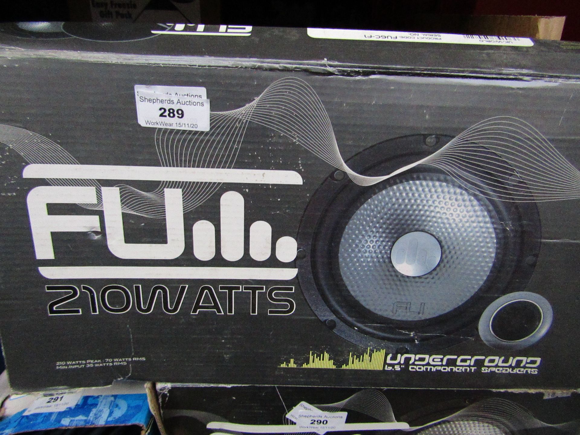 Fu - 210 Watt 6.5" Component Speakers - Unchecked & Boxed.