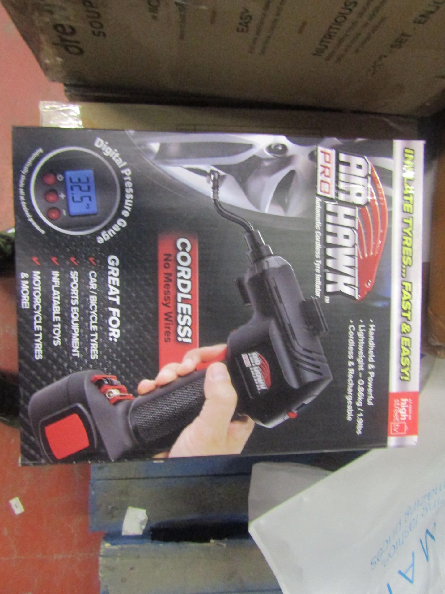 | 1X | AIR HAWK PRO CORDLESS TYRE INFLATOR | REFURBISHED AND BOXED | NO ONLINE RE-SALE | SKU