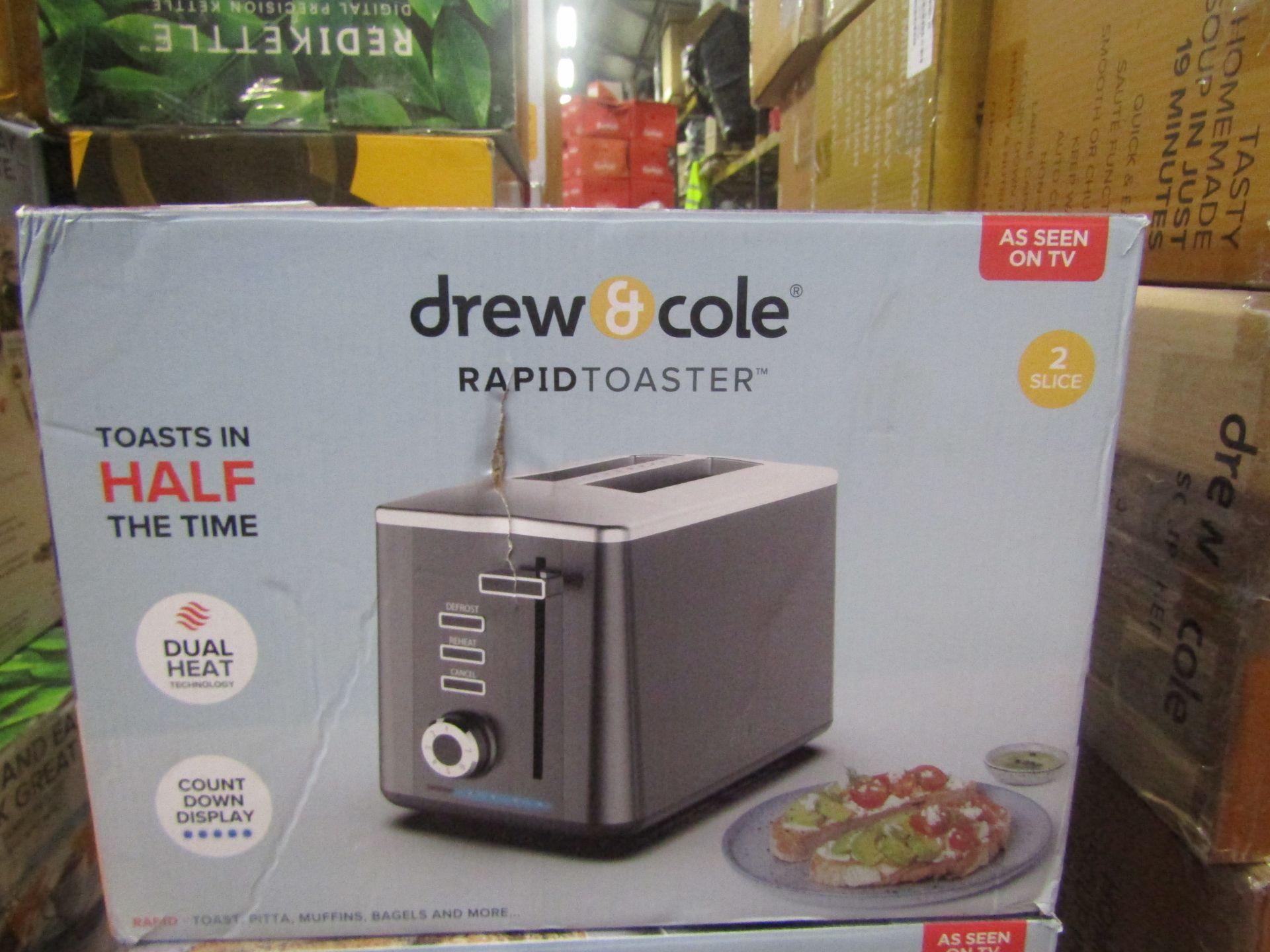 | 1X | DREW AND COLE 4 SLICE TOASTER | REFURBISHED AND BOXED | NO ONLINE RESALE | SKU - | RRP £50.00