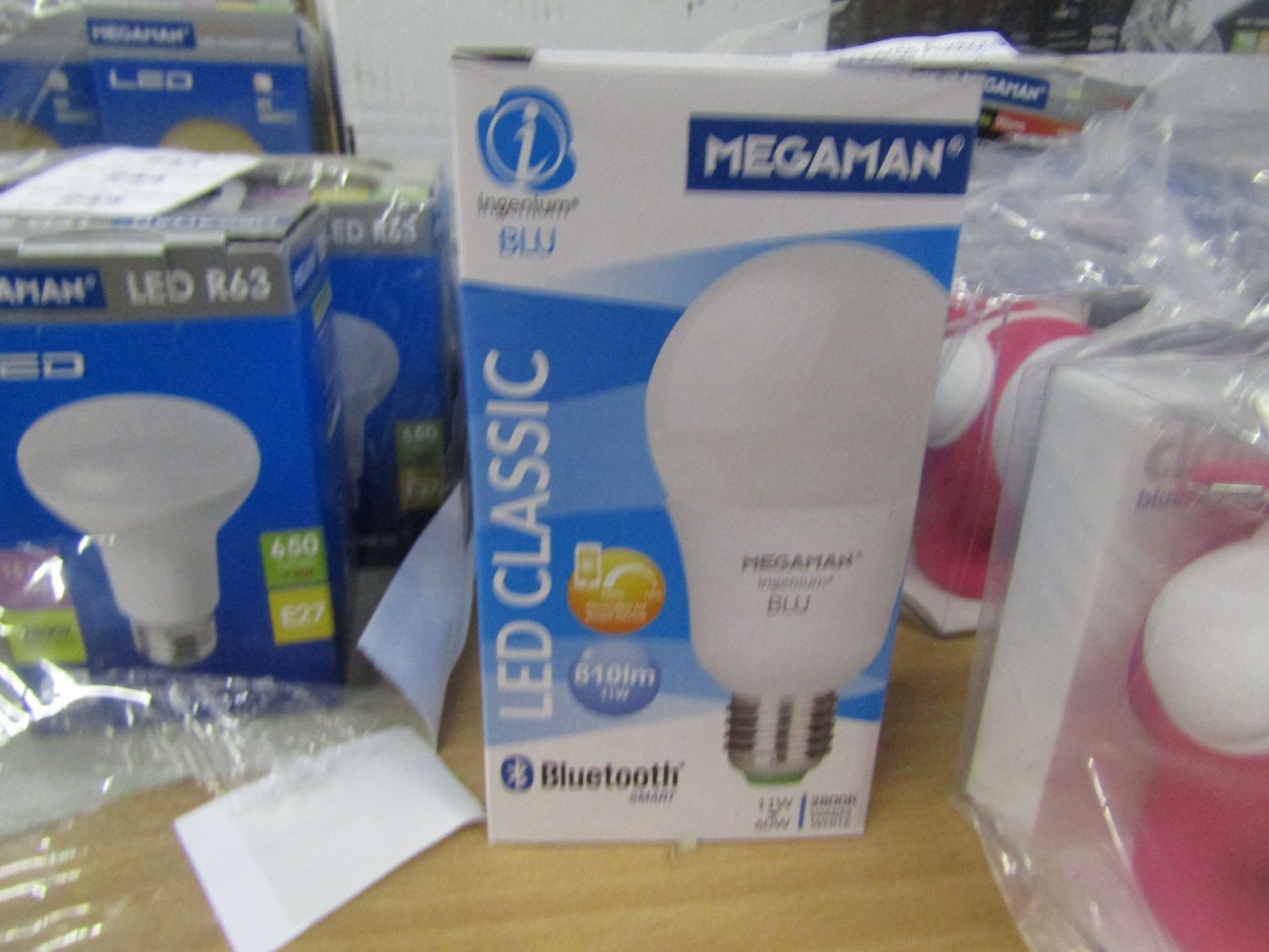 3xMegaman Bluetooth bulb, new and boxed. B22 / 25,000Hrs / 810 Lumen