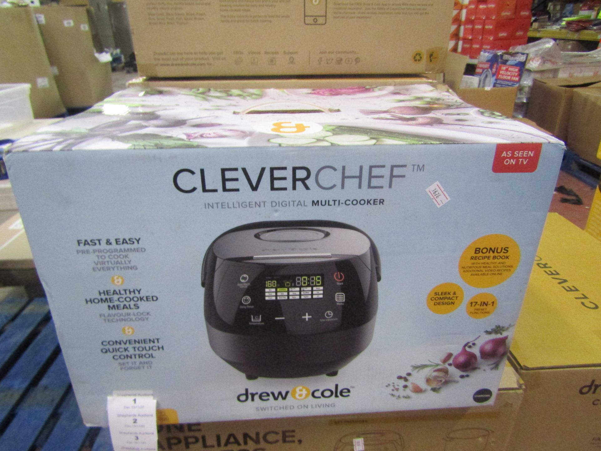 | 1X | DREW AND COLE CLEVER CHEF | BOXED AND REFURBISHED | NO ONLINE RESALE | SKU - | RRP £69.99 |