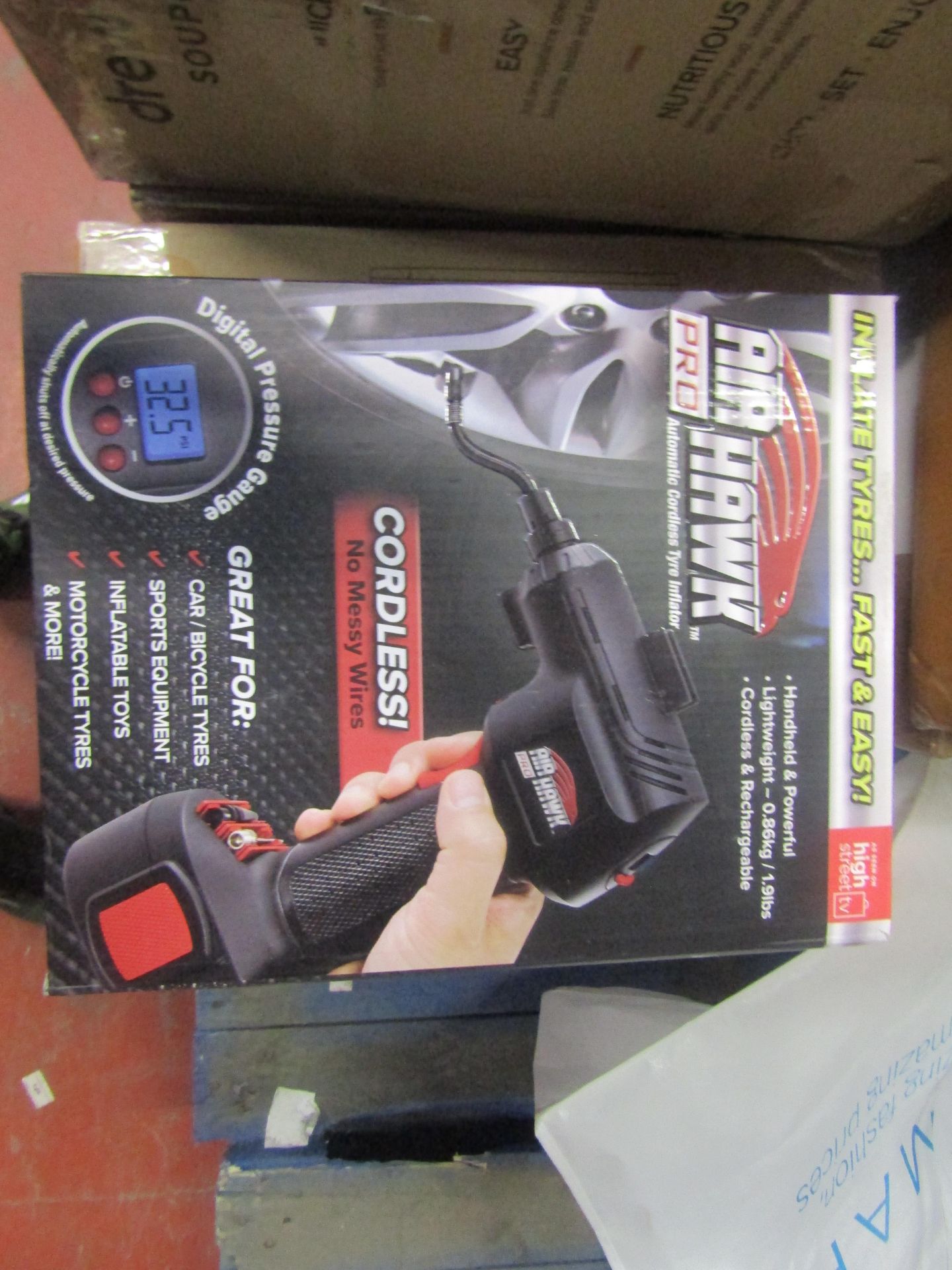 | 1X | AIR HAWK PRO CORDLESS TYRE INFLATOR | REFURBISHED AND BOXED | NO ONLINE RE-SALE | SKU