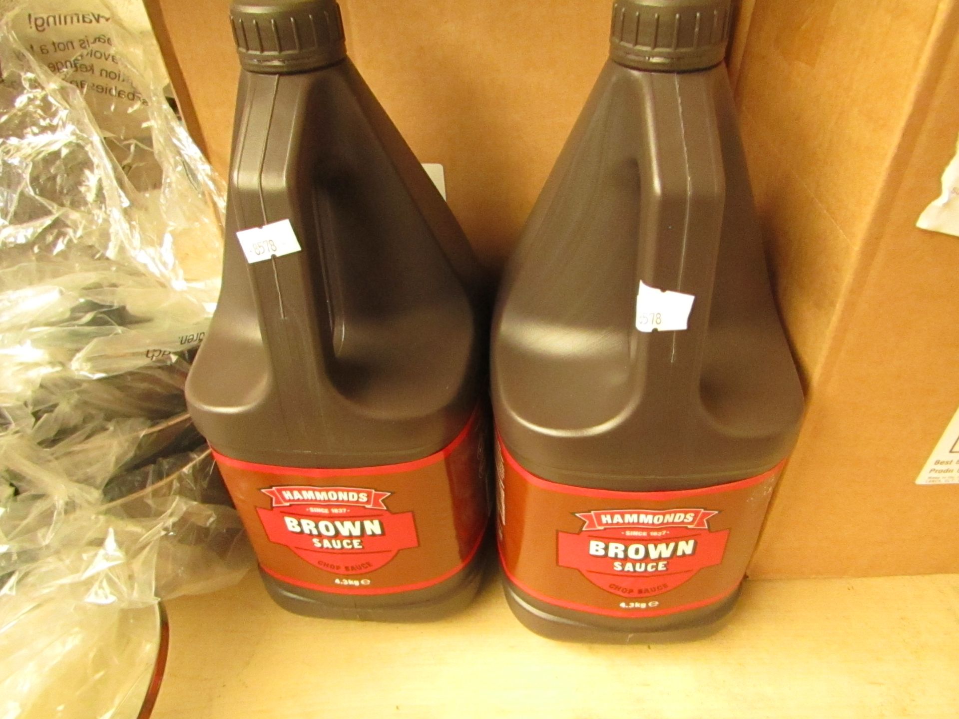 2x 4.3kg tub of Hammonds Brown Sauce, BB 22/10/20