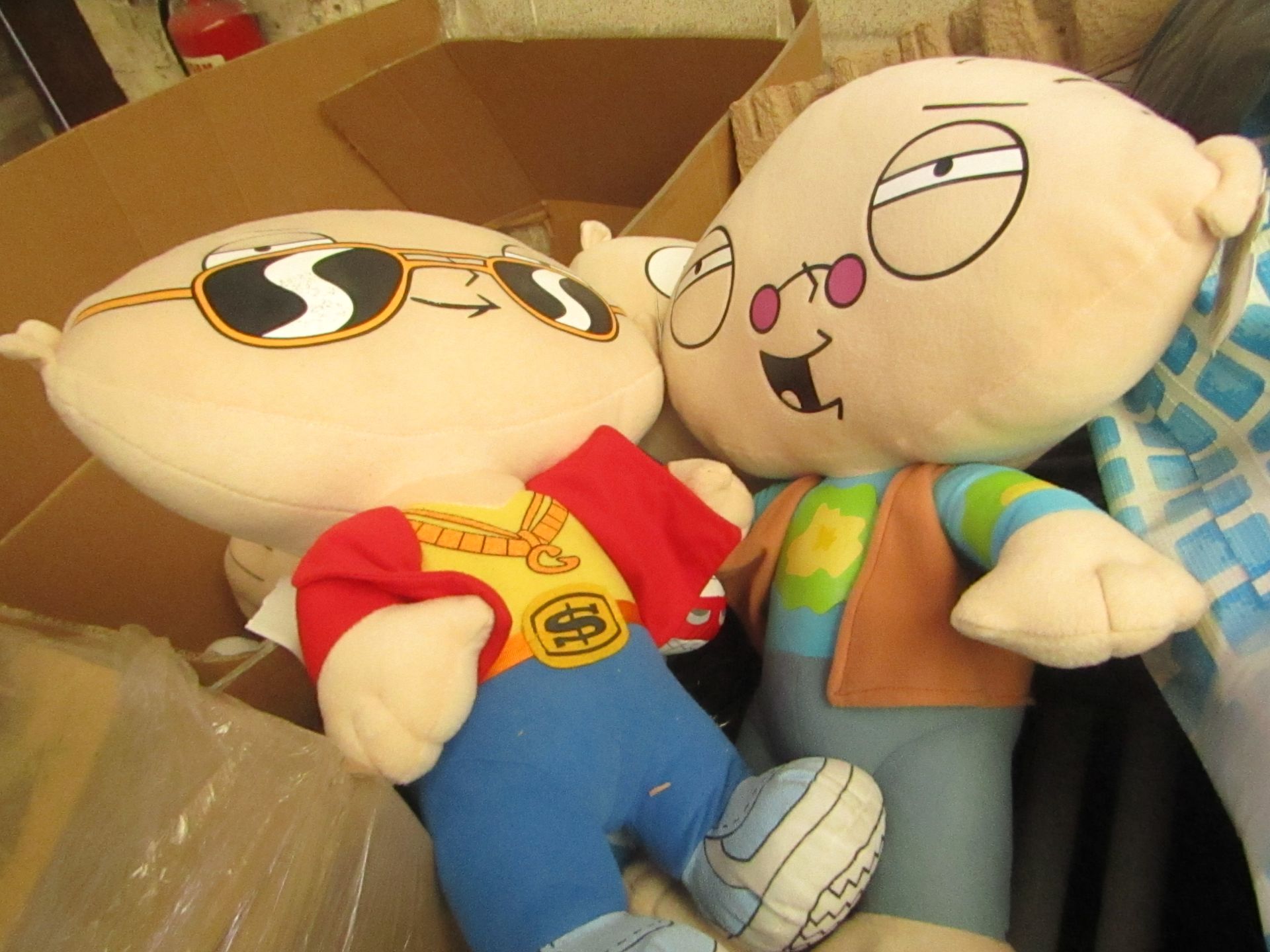 2 x Family Guy 'Stewie' Teddies. New with tags.