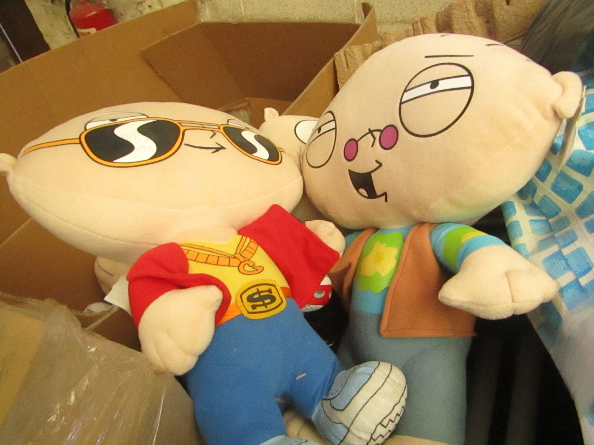 2 x Family Guy 'Stewie' Teddies. New with tags.
