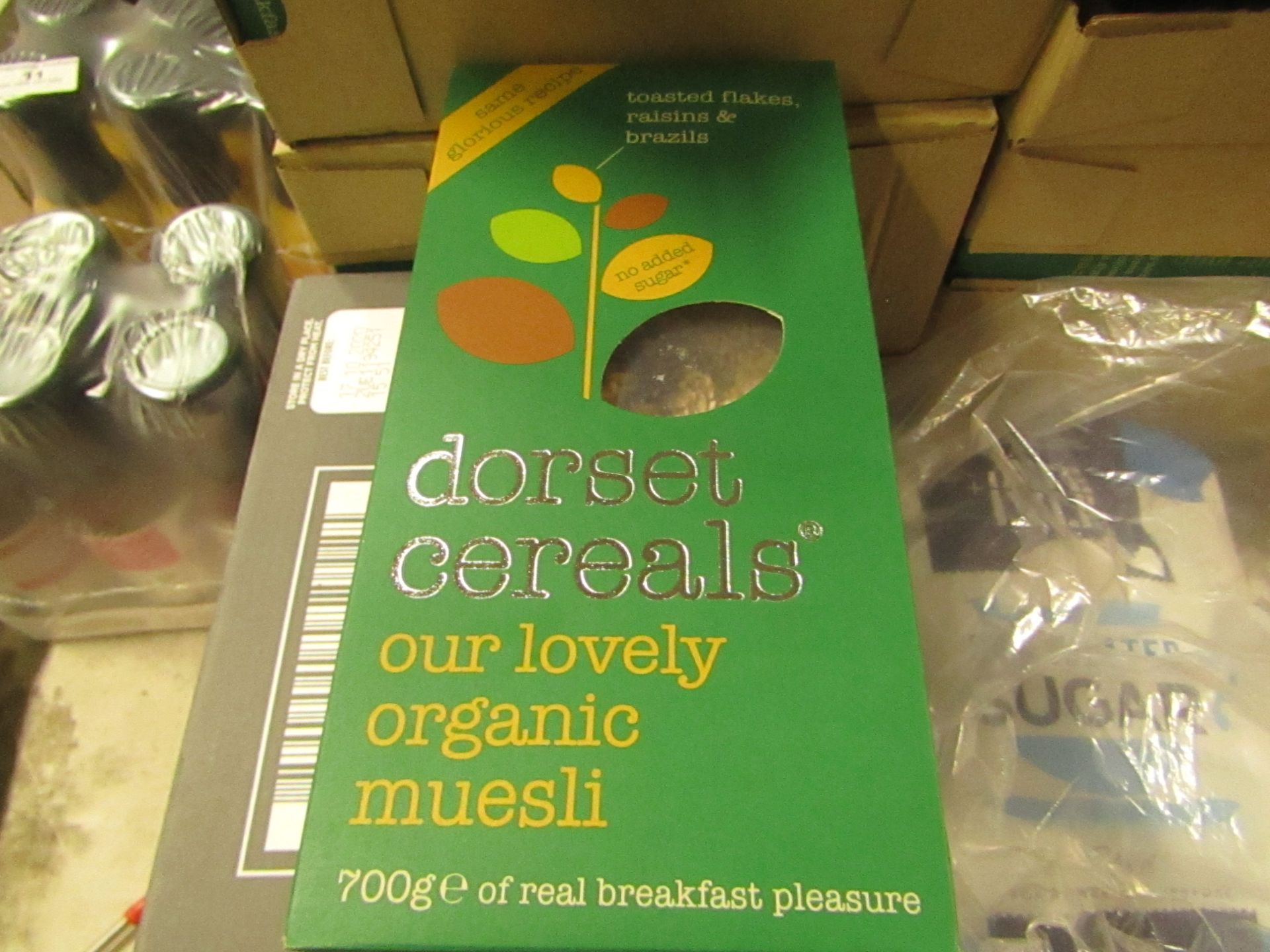 Box of Dorset Cereals - Organic Muesli (Toasted Flakes Raisins & Brazils - All Unused & Boxed.