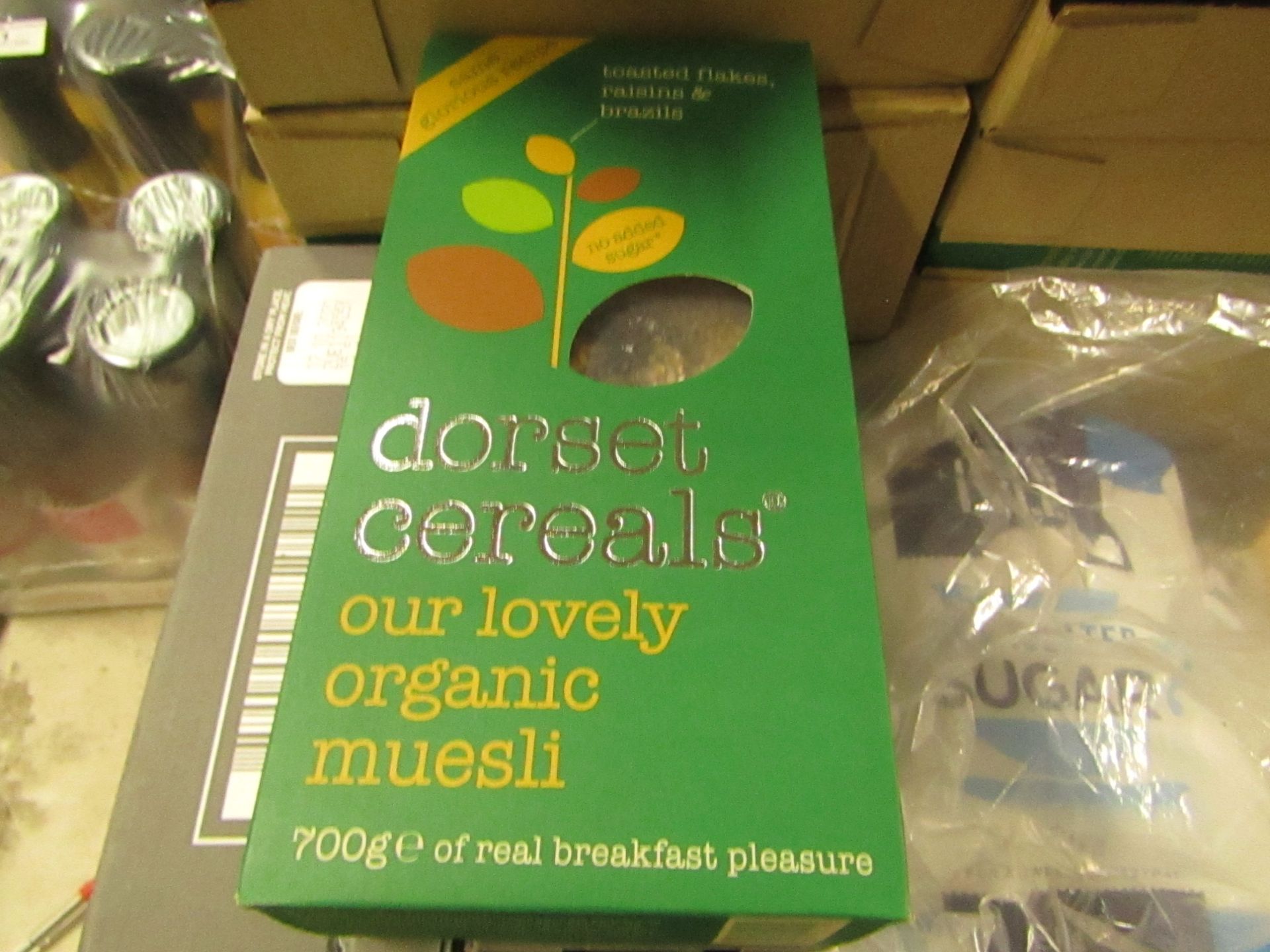 Box of Dorset Cereals - Organic Muesli (Toasted Flakes Raisins & Brazils - All Unused & Boxed.