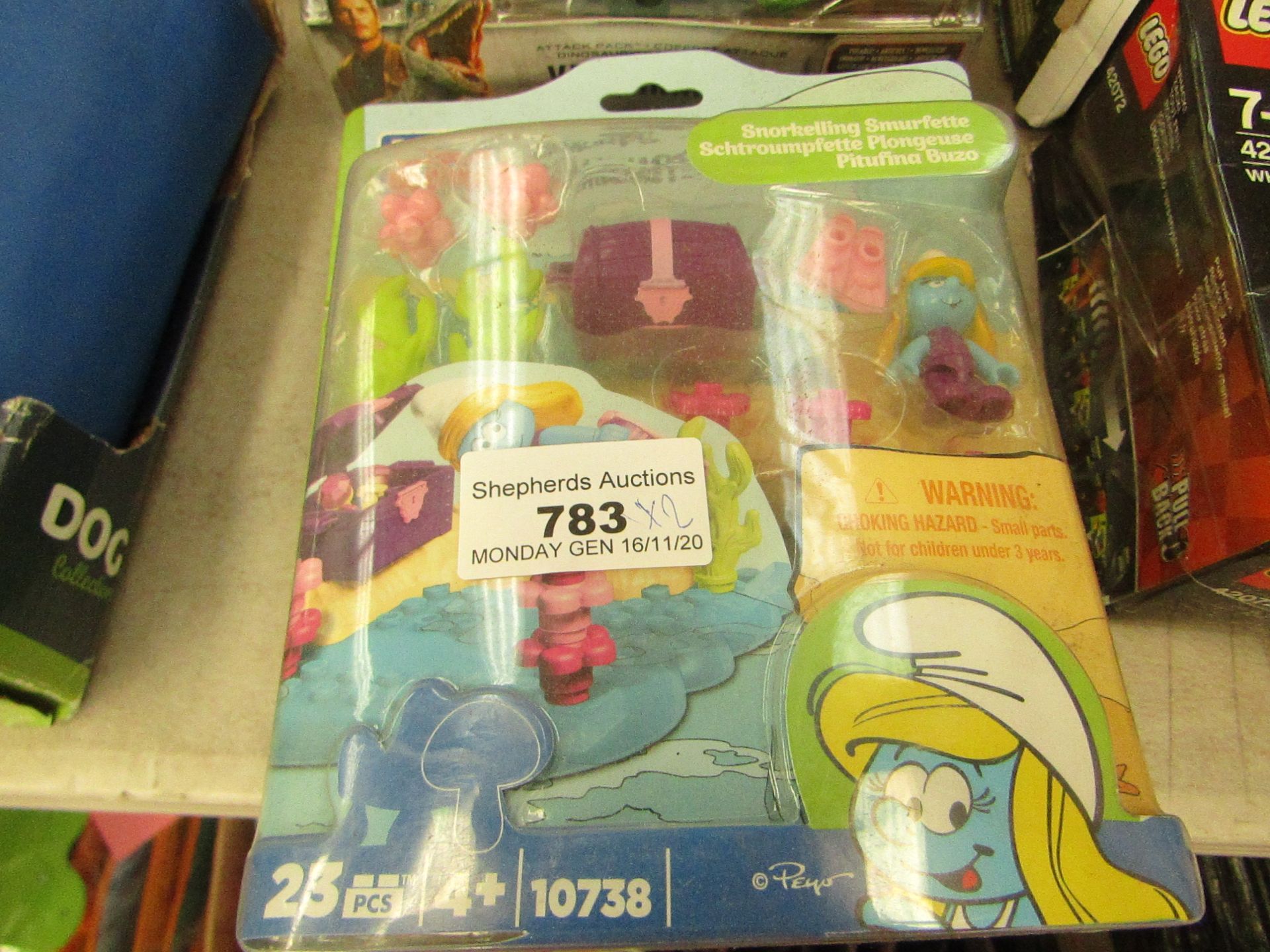 2x Megabloks - The Smurfs toys - unchecked & Boxed