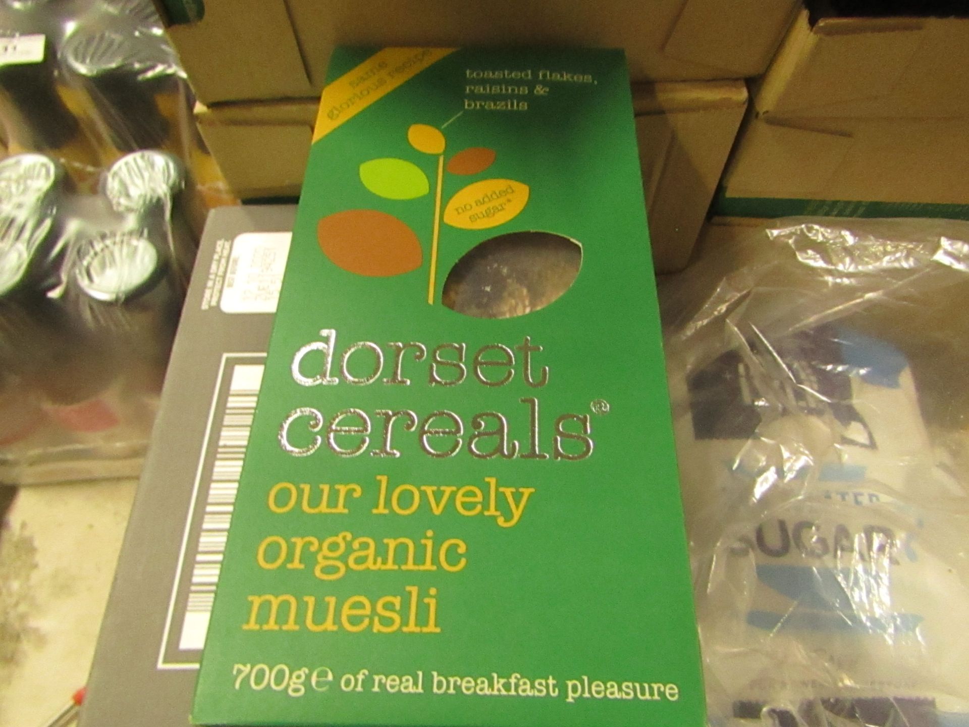 Box of Dorset Cereals - Organic Muesli (Toasted Flakes Raisins & Brazils - All Unused & Boxed.