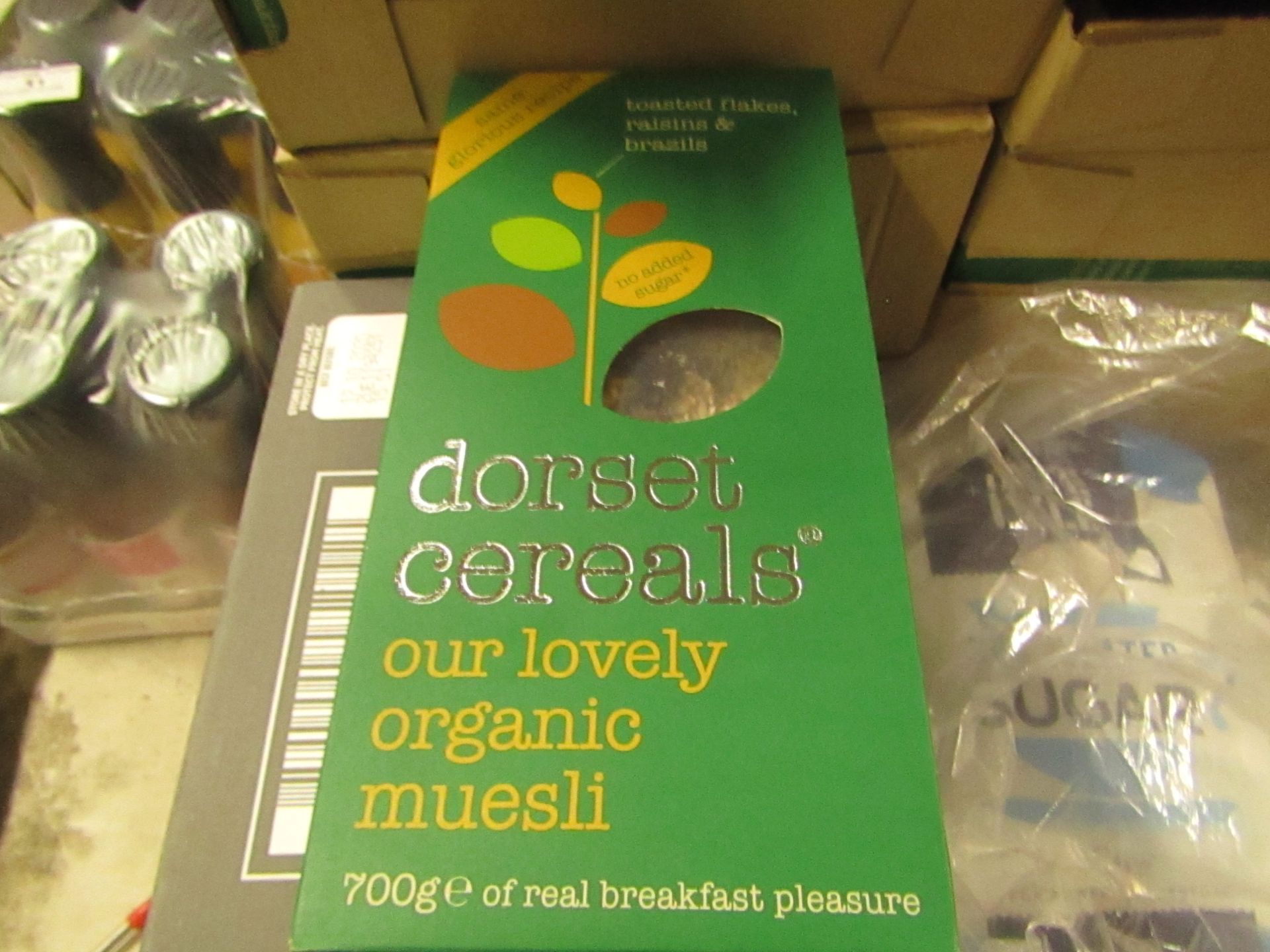 Box of Dorset Cereals - Organic Muesli (Toasted Flakes Raisins & Brazils - All Unused & Boxed.