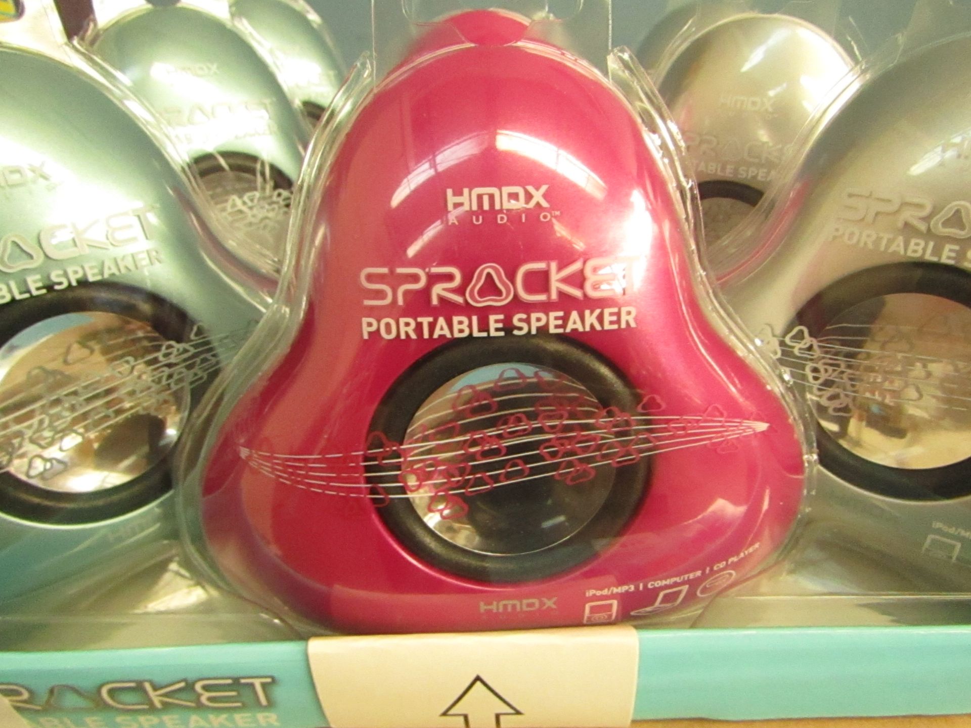 HMDX Audio - Sprocket Portable Speaker - Unused & Packaged. Note Picked at Random