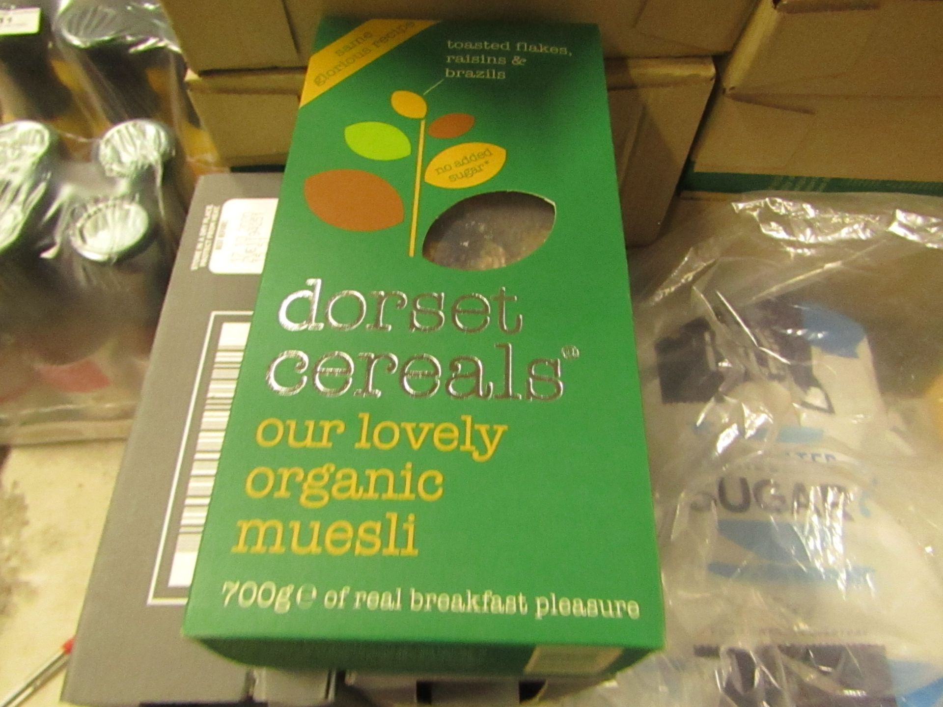 Box of Dorset Cereals - Organic Muesli (Toasted Flakes Raisins & Brazils - All Unused & Boxed.