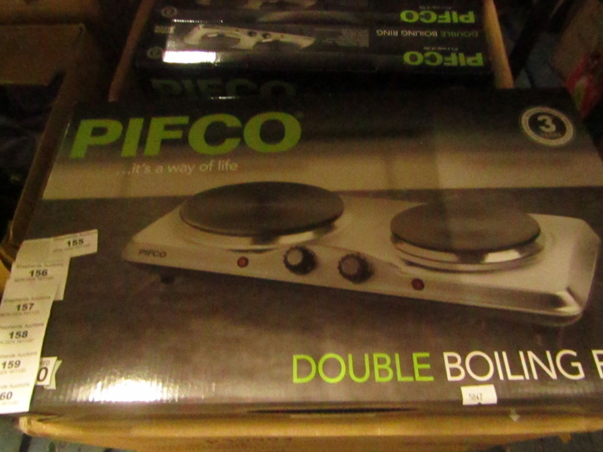 Pifco double boiling ring, unchecked and boxed.