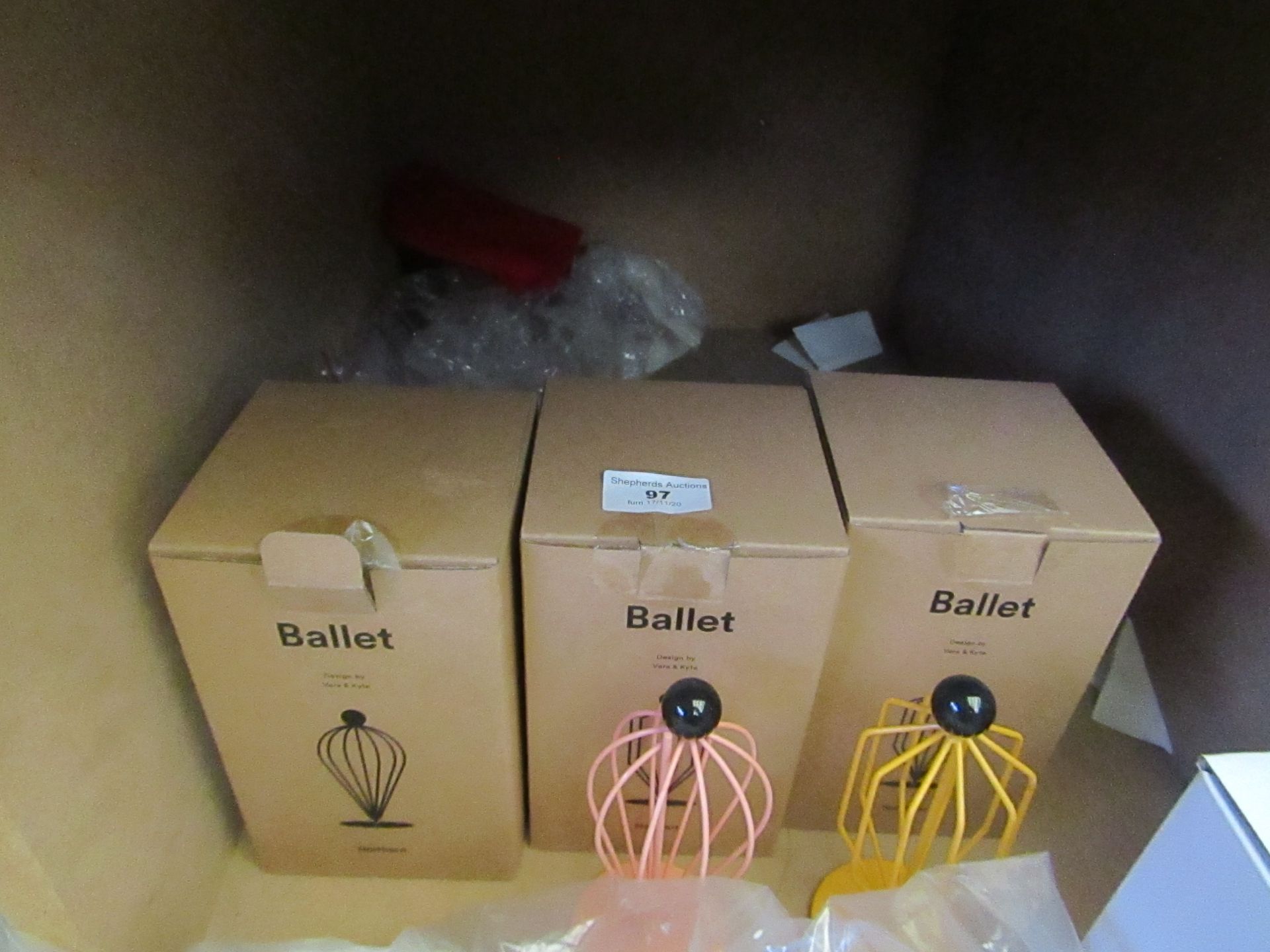 | 3X | BALLET BY NORTHERN TABLE ORNAMENTS | NEW AND BOXED |