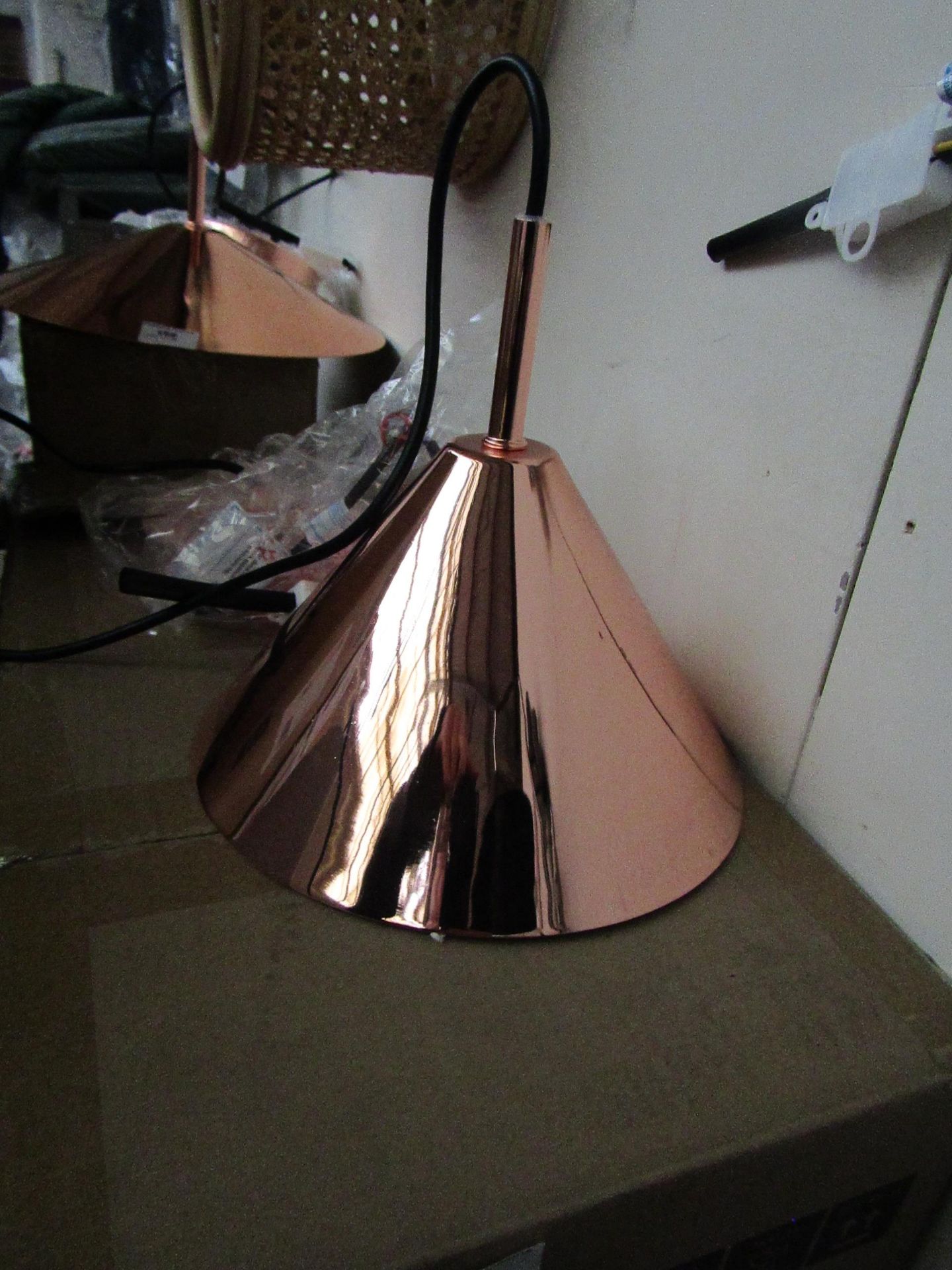 | 1X | SWOON ALI PENDANT LIGHT IN COPPER| UNCHECKED AND IN ORIGINAL BOX | RRP £69 |