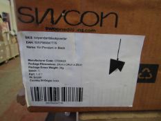 | 1X | SWOON RHE PENDANT LIGHT IN BLACK | UNCHECKED AND BOXED | RRP £79 |