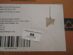 | 1X | SWOON KIRI PENDANT LIGHT IN BRASS | UNCHECKED AND BOXED | RRP £79 |