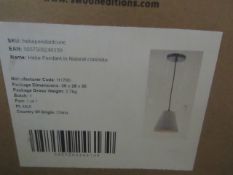 | 1X | SWOON HEBE PENDANT LIGHT IN NATURAL CONCRETE | UNCHECKED AND IN ORIGINAL BOX | RRP £69 |