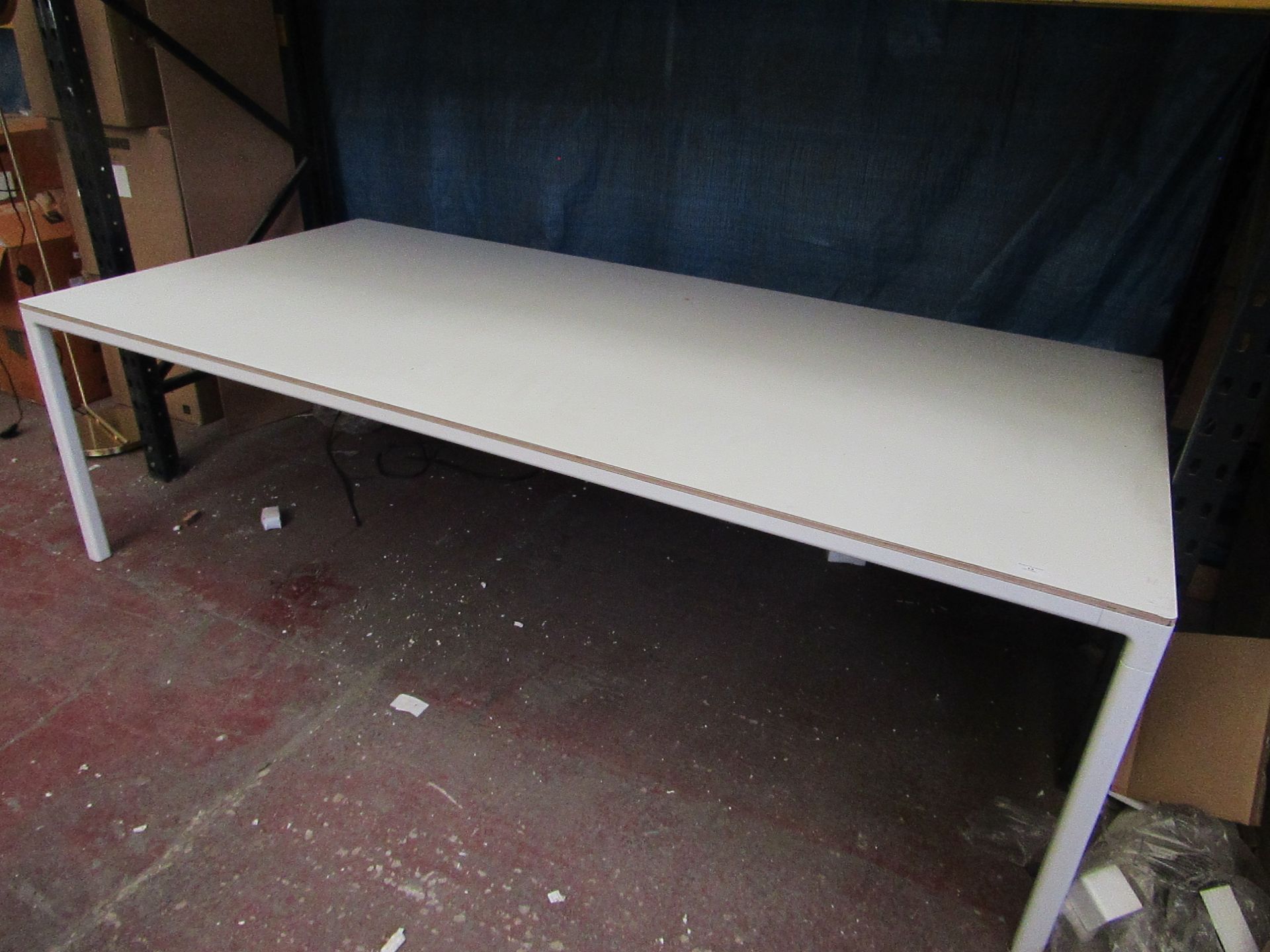 | 1X | HAY WHITE DINING TABLE 250 X 120CM | HAS S FEW SMALL MARKS AND BLEMISHES | RRP £1055.00 |