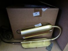 | 1x | HUBSCH BRASS WALL LIGHT | FEW SCRATCHES AND MARKS |