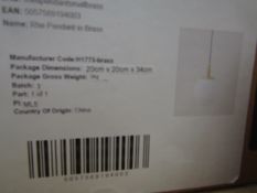 | 1X | SWOON RHE PENDANT LIGHT IN BRASS | UNCHECKED AND BOXED | RRP £79 |