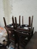 6x bayside Wooden dining chairs, may have small scratches and marks