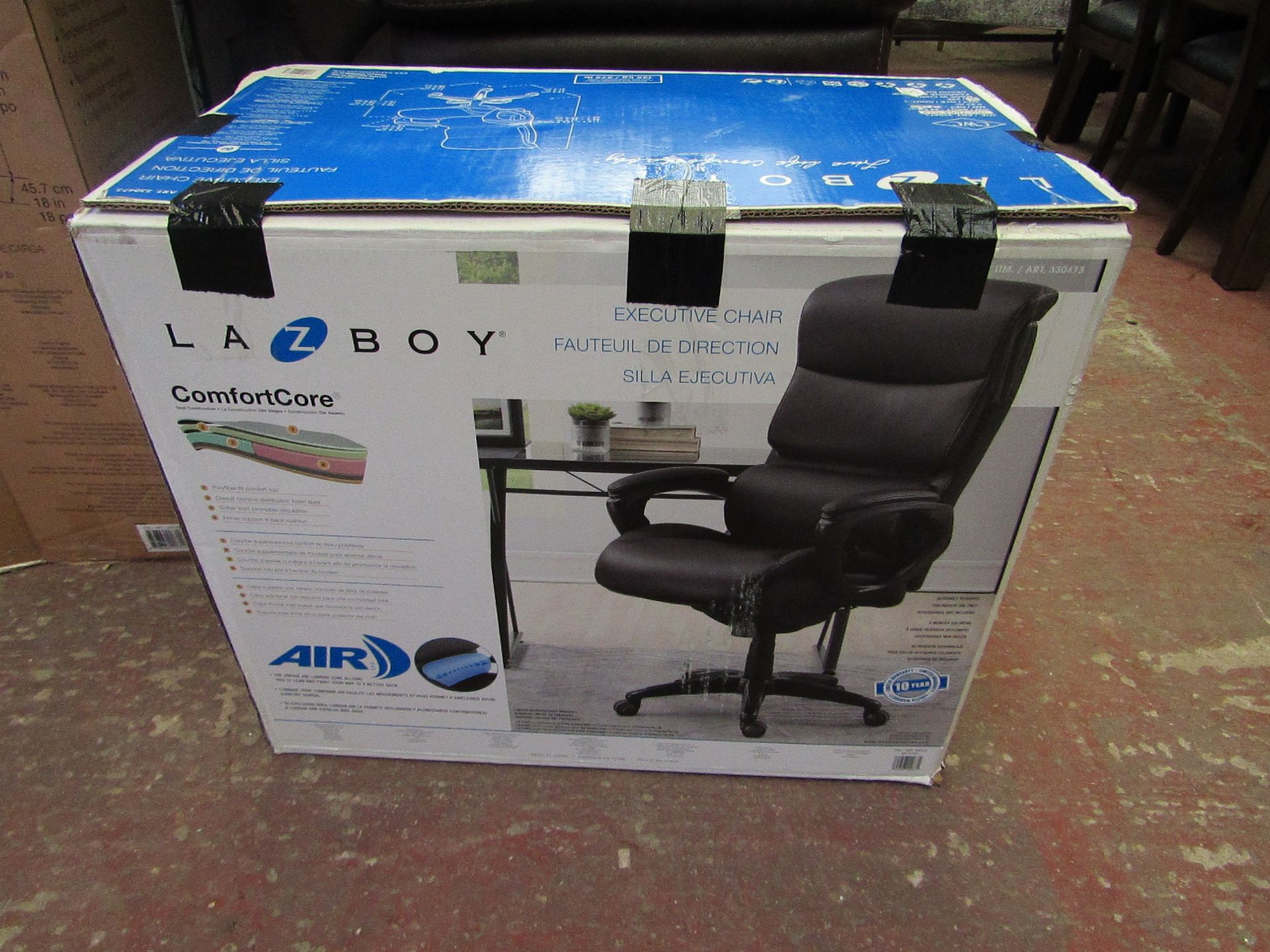 La Z boy executive office chair, boxed and unchecked