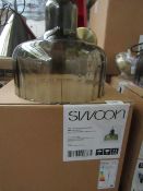 | 1X | SWOON TREVISO PENDANT LIGHT IN STORM GREY | UNCHECKED AND IN ORIGINAL BOX | RRP £119 |