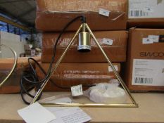 | 1X | SWOON MIDI TRIANGLE PENDANT LIGHT IN BRASS | UNCHECKED AND BOXED | RRP £79 |