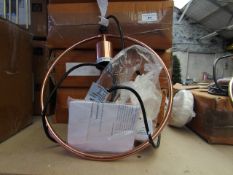 | 1X | SWOON MIDI PENDANT LIGHT IN COPPER | UNCHECKED AND BOXED | RRP £79 |