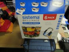 Systema Pack of 6 Plastic food containers with lids, new