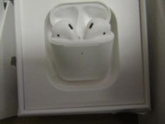 Apple Air Pods with wireless charging case,comes with original box no charging cable, tested working