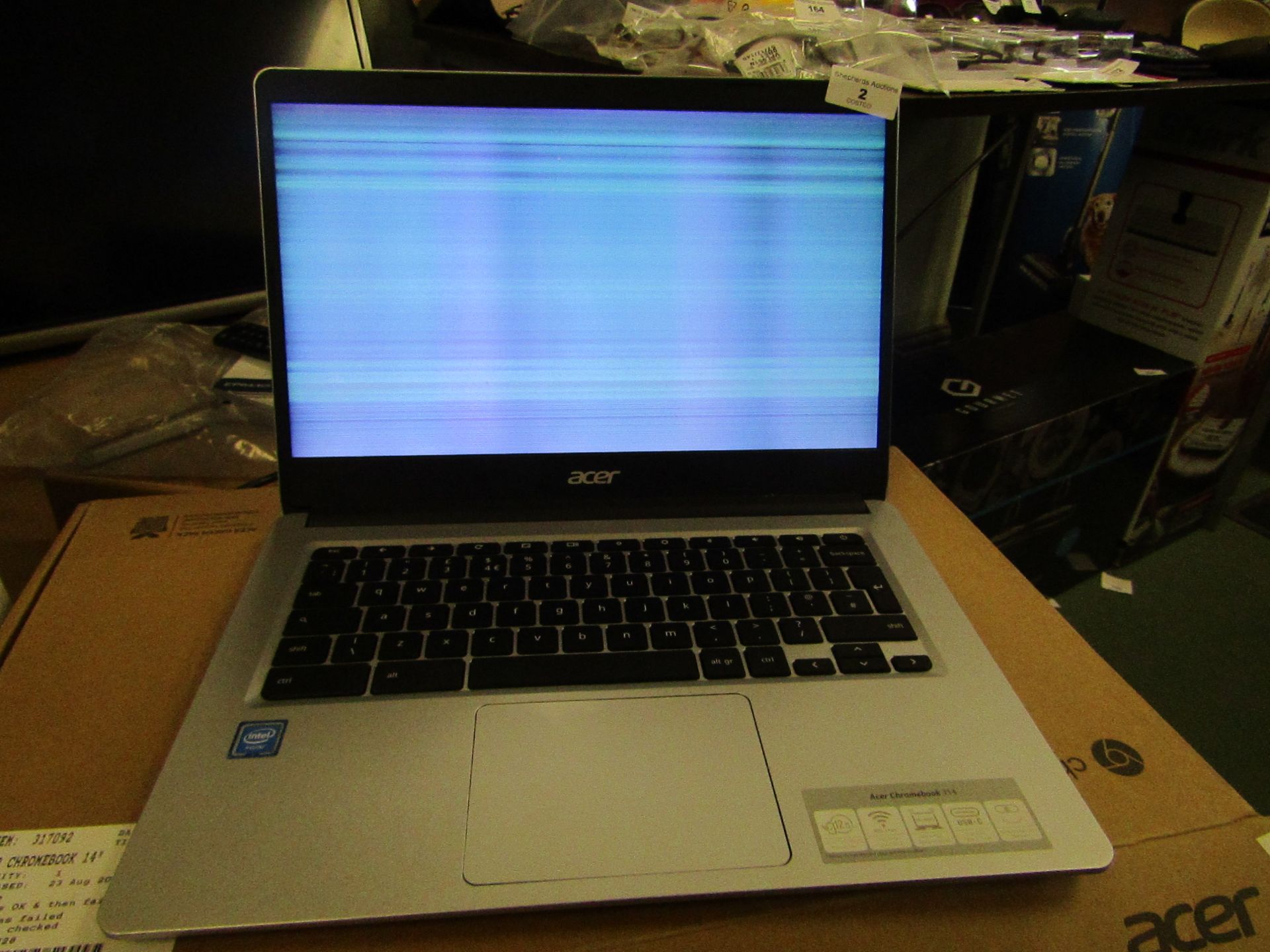 Acer CB314 Series Model N19Q2 14" Chromebook.Powers on But Has Lines Across The Screen. Has