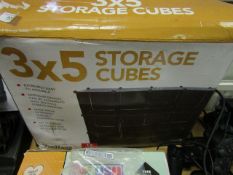 Von Haus 3x5 Storage Cube set, uncehcked and boxed