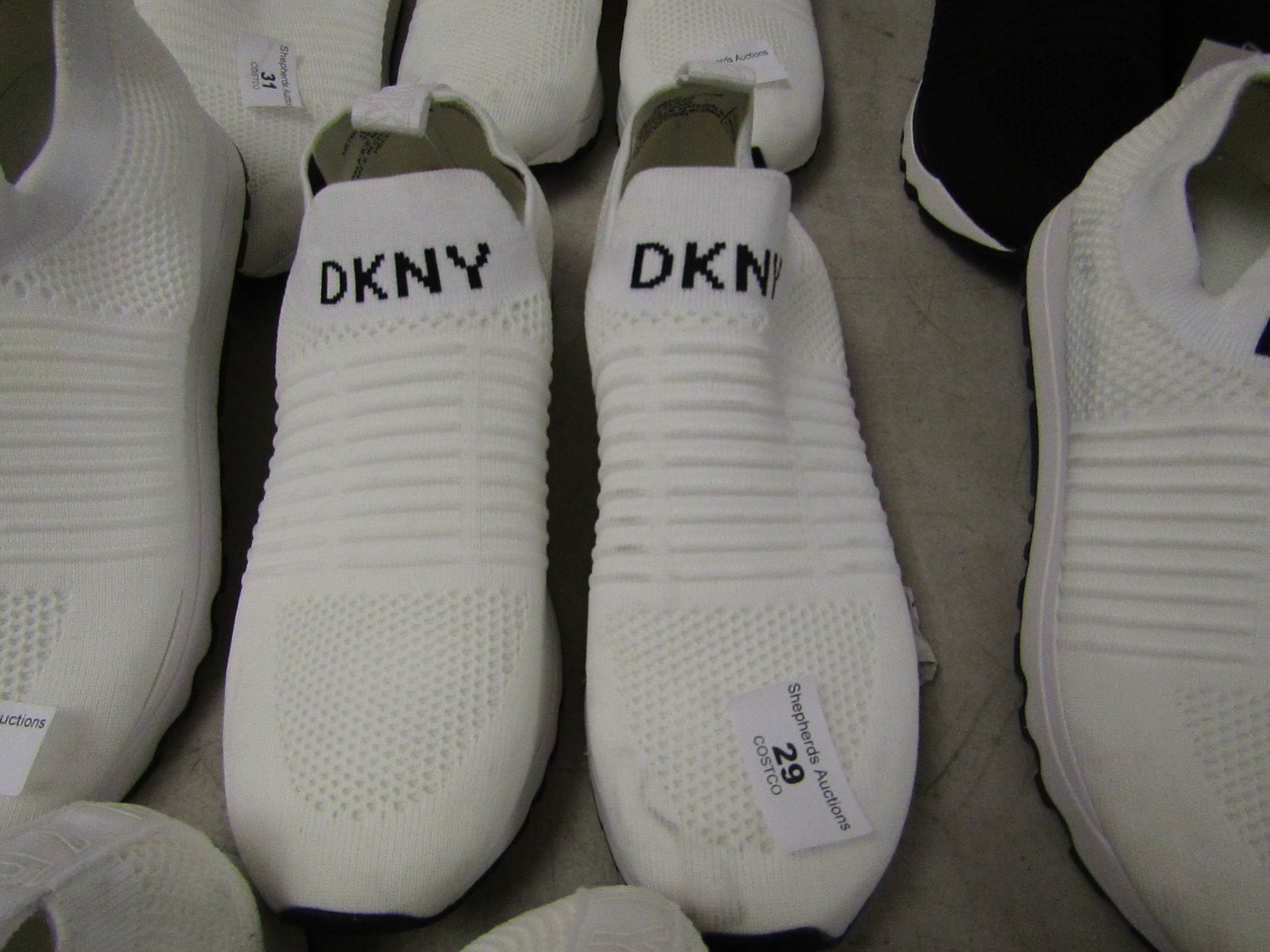 DKNY Size 4.5 Slip on Shoes. These Look unworn but will need a wipe