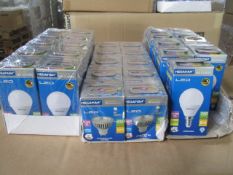 500pcs Brand New Megaman LED Bulbs - Variety of fittings picked from stock at random - pictures