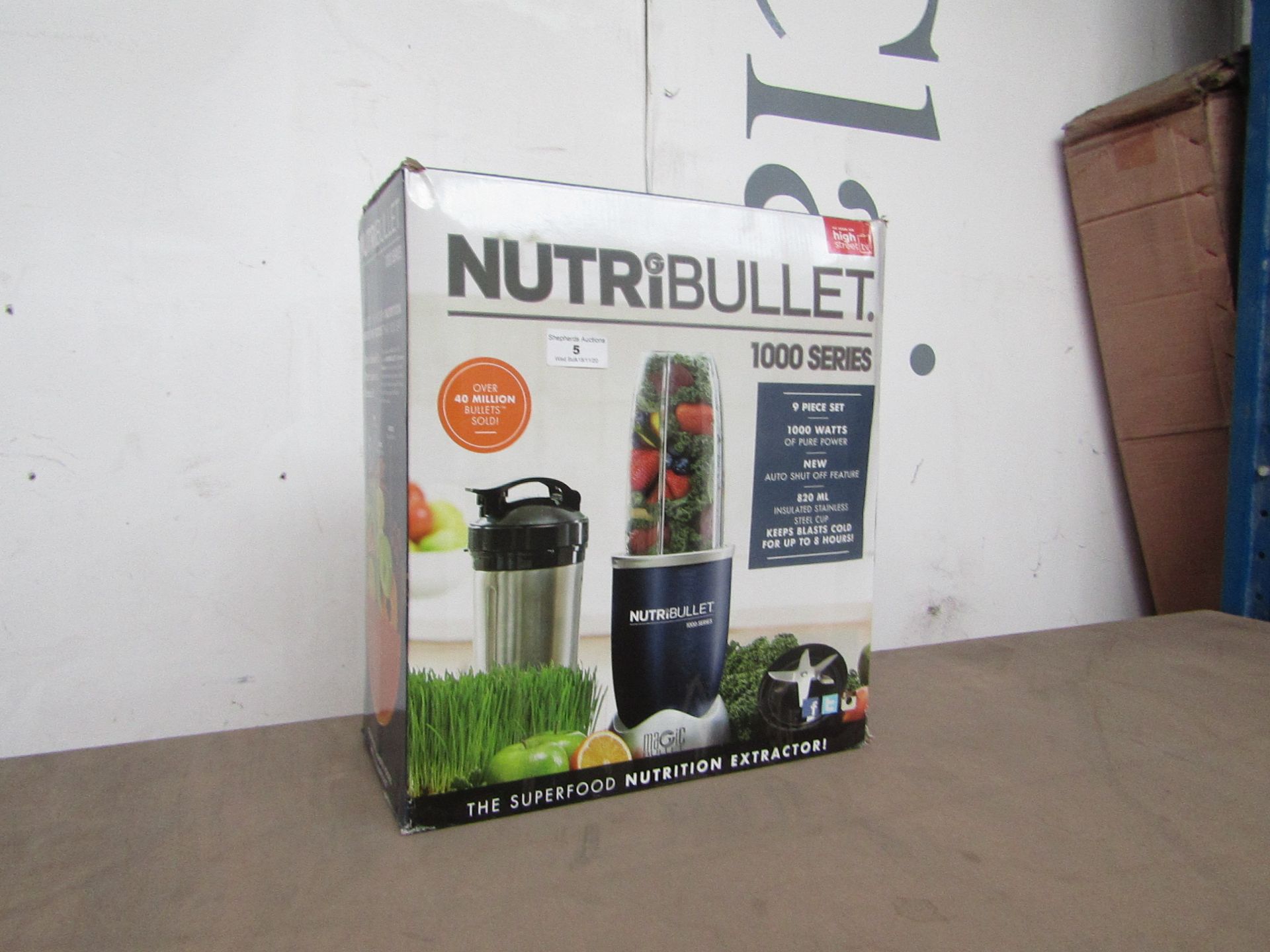 | 1X | NUTRI BULLET 1000 SERIES | UNCHECKED AND BOXED | NO ONLINE RE SALE | SKU C5060191464734 | RRP