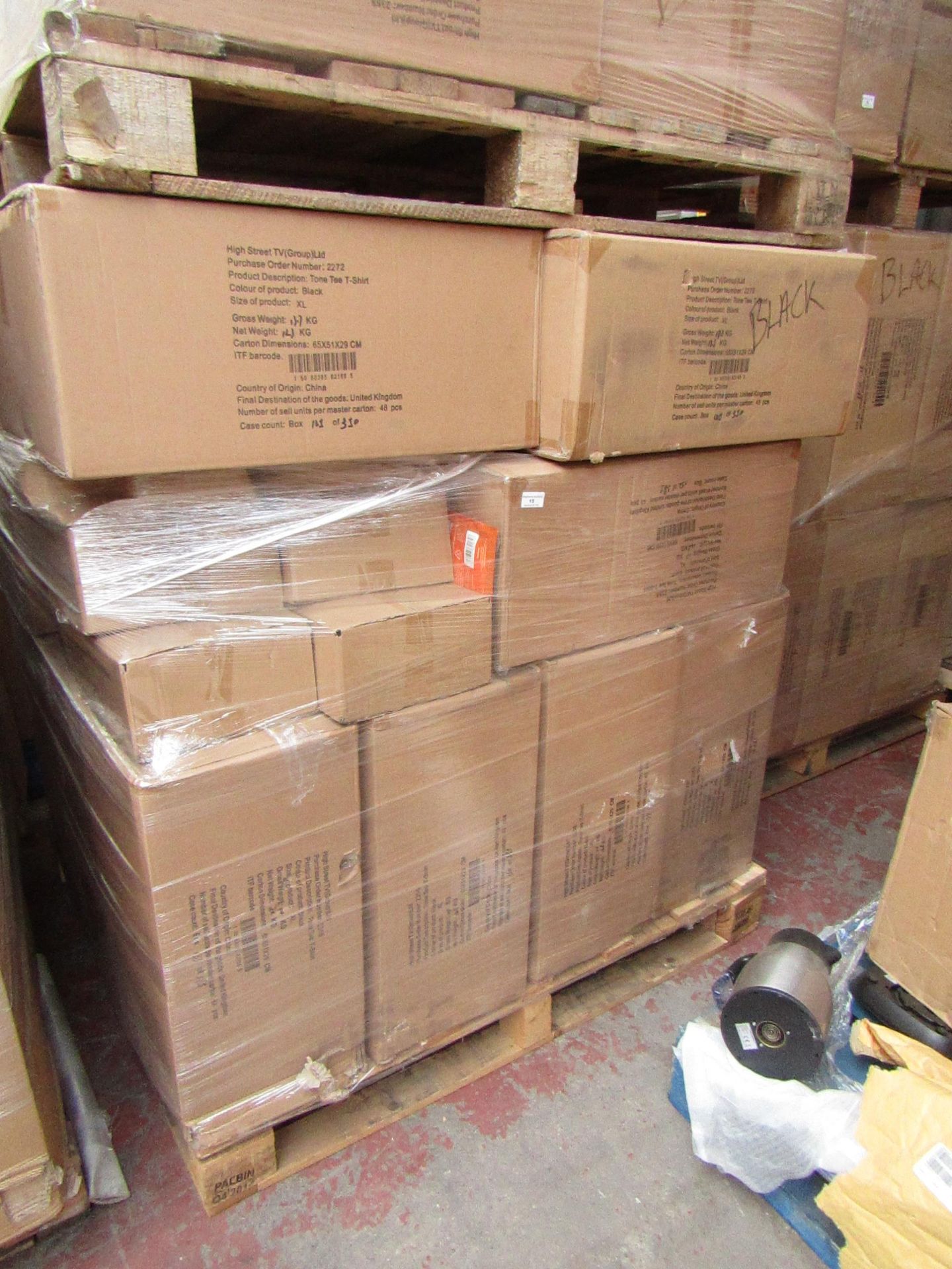 | 1X | PALLET OF APPROX 12X BOXES OF 48 TONE TEE COMPRESSION TOPS, SIZE MAY VARY, PALLET MAY CONTAIN