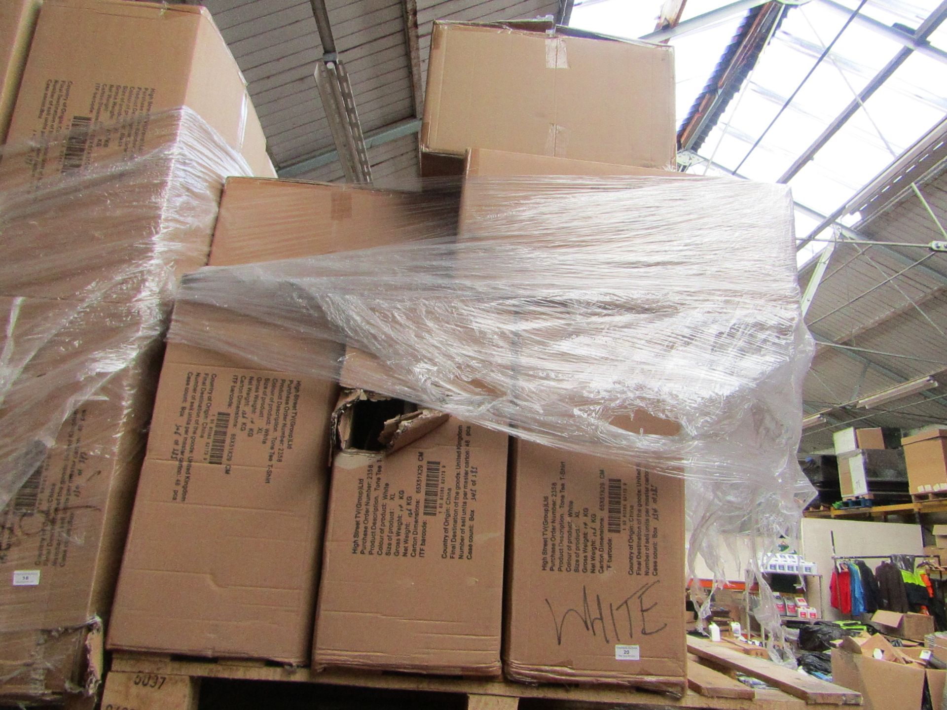 | 1X | PALLET OF APPROX 9X BOXES OF 48 TONE TEE COMPRESSION TOPS, SIZE MAY VARY, PALLET MAY